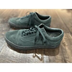 Vans Women's Old Skool Black Outsole Suede Low‎ Top Sneaker Green Size 9.5